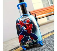 TEMU Maleta de Spider-Man de Marvel con Ruedas Giratorias - Equipaje de Viaje de Gran Capacidad, Carcasa Duradera de ABS+PC, Cierre de Cremallera, y Diseño, para Vacaciones