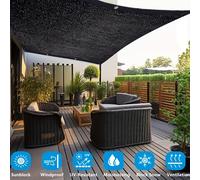 TEMU Malla de seguridad para piscina de fibra de madera negra de 6x12 m, protección solar y contra hojas, red de seguridad duradera para piscina, fácil almacenamiento con bolsa de transporte.