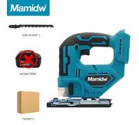 TEMU Mamidw 3000RPM Sierra Curva Inalámbrica Eléctrica Jigsaw Portátil Ajustable para Carpintería Herramienta Eléctrica para Batería Makita 18V