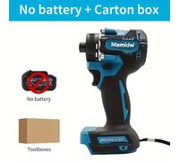 TEMU Mamidw Taladro de Impacto Inalámbrico 380N.m 3300RPM Sin Escobillas para Batería Makita 18V