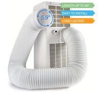 TEMU Manguera de escape LOVIGA para aire acondicionado portátil, con un diámetro de 5.9 pulgadas (15 cm) y una de 80 pulgadas, diseñada para compatibilidad universal y un ajuste en antihorario.