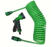 TEMU Manguera de jardín en de EVA con de , con conector de 3/4" y boquilla de 7 funciones, ideal para lavar mascotas y limpiar coches.