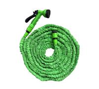 TEMU Manguera de Riego Extensible con Pistola de 7 Funciones para Jardín, y Patio. Manguera de Resistencia con de Riego y Conector Universal. (2,5 - 7,5 Metros)