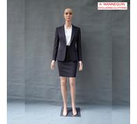 TEMU Maniquí de costura de cuerpo completo de polietileno (PE) de 69 pulgadas | Beige , soporte extraíble con cabeza y brazos giratorios, base de metal para exhibición de ropa