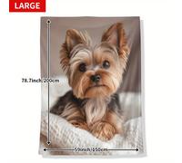 TEMU Manta de arrojo Yorkshire Terrier - Acolchada, tejida de poliéster, impresión digital - , , manta multipropósito para toda para , camping, viajes, oficina y decoración del hogar
