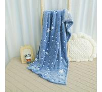 TEMU Manta de Bebé Aterciopelada Otoño-Invierno con Estrella Azul, y Cómoda para que Luz UV - Regalo Navideño