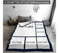TEMU Manta de Franela con Foto Personalizada - , Transpirable y Lujosa | para Dormitorio, en , Ocio al , Camping y Senderismo | Colores Variados