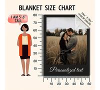 TEMU Manta de Franela Personalizada con Foto y Texto - Acogedora, y para Sofá, Cama, Oficina y Viaje - Regalo Versátil para Todas