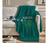 TEMU Manta de Vellón de - , , Confort para Todas con Diseño Único | Regalo para Vacaciones, al Deporte y Noches Acogedoras | Verde con Diseño y , Ideal para Sofá o Cama