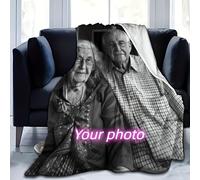 TEMU Manta Personalizada Con Foto Y Texto, Manta De Regalo Personalizada Para , , Padre, , Navidad, Halloween, , Boda