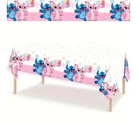 TEMU Mantel Desechable 2D con Estampado de Disney Stitch | Ideal para Fiestas de , Reuniones de , Decoraciones Festivas, Hogar, Cocina, Restaurante y Picnic - Opción de Regalo
