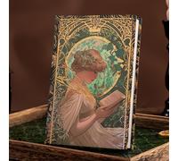 TEMU Manual de Belleza Retro, Diario Vintage para Mujeres, 128 Páginas de Papel , Tamaño A5, Dorado , Ideal para Escribir, Diario Administrativo a Cuadros, Diseño Retro