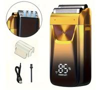 TEMU Máquina de afeitar eléctrica de uso para hombres, con lámina recortadora y recortador de barba , con 2 cabezales recargables y velocidades ajustables, para cortar el pelo, regalo del Día