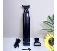 TEMU Máquina de afeitar eléctrica para la espalda , recortadora de facial, de afeitar con mango recargable y plegable, depiladora de espalda para hombres, arreglador corporal