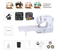 TEMU Máquina de Coser Eléctrica Mini para Principiantes con 12 , 11 Prensatelas y Placa de Extensión - Máquina de Coser Portátil Resistente, Ideal para Manualidades, Ropa - Kit de Costura de 97 Piezas