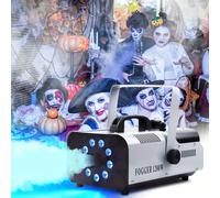 TEMU Máquina de LED de 1200 W con 9 LED RGB , equipo de pulverización colorido para escenario, máquina de niebla colorida para y banquetes