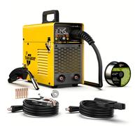 TEMU Máquina de soldadura MIG145 sin gas, 145A, 230V, máquina de soldadura por con de MIG/MMA, máquina de soldadura inverter IGBT con hilo de 1.0mm, no desmontable, sin batería.