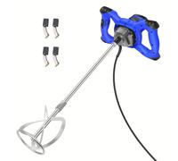 TEMU Máquina mezcladora de hormigón de 240V con paleta, mezclador eléctrico de yeso de 1700 RPM, mezclador de pintura ajustable de 6 velocidades, varilla roscada M14, potencia de 2M