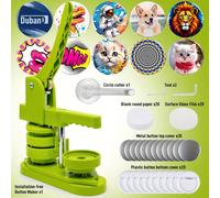 TEMU Máquina para hacer botones de 58 mm - Instalación gratuita, prensa para insignias, 20 piezas para botones, imágenes y un cortador sin . ¡Mejora tu de venta al por !