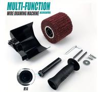 TEMU Máquina Portátil de Acero Inoxidable para Dibujo de Alambre, Pequeña Máquina de Manual con Rueda de Molienda , Herramienta Multifuncional para de Superficies con Ruedas Intercambiables