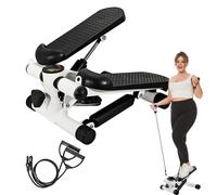 TEMU Máquina Stepper PRSZ para Hogar y Cardio - Mini Stepper de Resistencia con Capacidad de 330 lb, Altura Ajustable, Bandas de Resistencia y Amortiguación Neumática - Diseño Plegable (No Plegable)