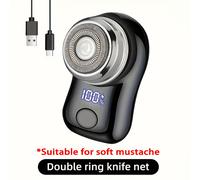 TEMU Maquinilla de Afeitar Eléctrica Mini , Maquinilla Cápsula para Hombres, Recargable Tipo Bolsillo, Portátil Ideal para Hogar, Coche y Viajes, para Regalos