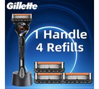 TEMU Maquinilla de Afeitar Gillette Fusion5 Proglide con 1 Mango, 4 Cuchillas y 1 Soporte, Diseñada para Afeitar Hombres con Cuchillas de 5 Capas