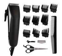 TEMU Maquinilla de Cortar Pelo para Hombres, Kit de Corte y Eléctrico con 10 Peines Guía, 1 Tijera y 1 Peine