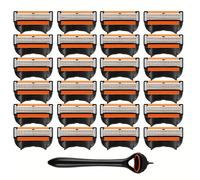 TEMU Maquinillas de Afeitar Desechables para Hombre, Kit de Afeitado Manual con Cuchillas de Metal Recargables con 6 Capas para Afeitar y - Diseñado para Fácil Uso y Limpieza para un Afeitado .