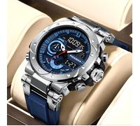 TEMU marca FOXBOX TOP un reloj electrónico de cuarzo para hombre con múltiples funciones, pantalla luminosa y pantalla de hora, lo que lo convierte en una opción de regalo para hombres.