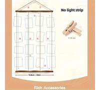 TEMU Marco de Fotos Collage Decoración para Pared - 30 Clips y Cuerda Colgante, Ideal para Exhibir Polaroids e Hacer Montajes con Múltiples Artísticas, Adorno Navideño