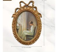 TEMU Marco de fotos estilo europeo para decoración del hogar, con adornos de pared tallados artísticos y lujosos (el papel fotográfico es aleatorio)