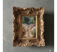 TEMU Marco de Fotos Retro Europeo de Resina con Soporte para Colgar en la Pared, Combinación de Marcos para Pared, Adornos para Fotos, Accesorios para Fotos, Flores