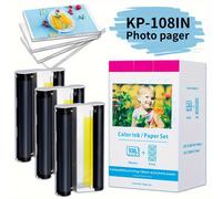 TEMU MarkField 108 Hojas 4"x6" Papel fotográfico compostable de cartuchos de tinta, compatible con impresoras inalámbricas Canon CP1300/CP1500/CP1200/CP1000
