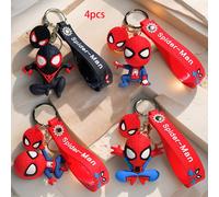 TEMU Marvel 4 Piezas Llavero de Spider-Man, Accesorio para Mochila o Bolso, Ideal para Colgar en el Auto, Regalo para San Valentín, Navidad o Fiestas, Adecuado para Mujeres