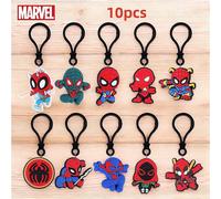 TEMU Marvel Llavero de 10 Piezas de Spider-Man y Deadpool para Uso Diario, Portátil, Adecuado para Navidad, San Valentín, Acción de Gracias y Pascua - Regalo Ideal para Fiestas