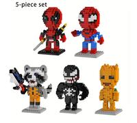 TEMU Marvel -Man Venom Deadpool Bloques de Construcción de , Pequeña Figura de Exhibición, Mejora la Concentración, Decoración de Habitación a Coleccionable