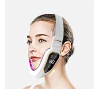 TEMU Masajeador facial y de cuello V Face de 12 velocidades LED recargable, herramienta de masaje beige para el cuidado facial, regalo ideal para mujeres, para de la y Navidad