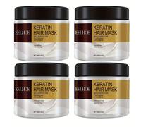 TEMU Máscara capilar de colágeno de 100g*4 piezas, con aceite de argán, para cabello dañado, adecuada para tipos de cabello , , teñido y permanentemente teñido.