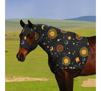 TEMU Máscara para moscas de /verano con cremallera - Forrada de lana para mayor comodidad - Orificios grandes para un - Adecuada para caballos