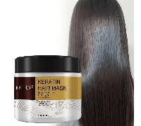 TEMU Mascarilla Capilar de Queratina - Contiene Aceite de Coco, Colágeno y Marroquíes, Hidratante y Suavizante, Adecuada para el del Cabello y Dañado