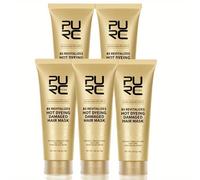 TEMU Mascarilla Capilar Profesional PURC con Queratina - 5 Unidades - Crema Alisadora de Queratina en - , y Repara el Cabello Dañado y Encrespado - Mascarilla de Queratina para el Cuidado del Cabello