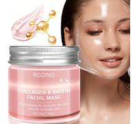 TEMU Mascarilla Facial de Colágeno y Biotina Rozino - 50g, Hidratante para para una Piel y Color Beige , Hidratante y Refrescante, Sin Parabenos, Adecuada para Todo Tipo Beige , Hombres y Mujeres