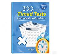 TEMU Matemáticas - 100 Días de Pruebas Temporizadas: Multiplicación: Grados 3-5, Ejercicios de Matemáticas, Dígitos 0-12, Problemas de Práctica Reproducibles de 100 Días Multiplicación 100 Páginas