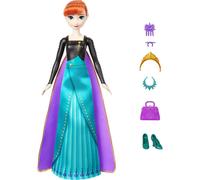 TEMU Mattel Disney Frozen Spin & Reveal Anna, Muñeca con Falda y Capa Intercambiables edad +3 años, HXD27
