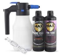 TEMU MAX DETAIL-LAB - Pack - Kit Limpieza Coche Champú y Pulverizador a Batería Presión Foamer Eléctrico