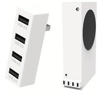 TEMU Mcbazel USB 2.0 de 4 puertos para /S, un adaptador de divisor USB portátil de velocidad compatible con la consola /S - Negro