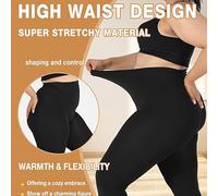 TEMU Medias Térmicas de Talle para Mujer Talla Grande 150D/90 Agujas - Pantalones Largos con Glúteos y Cobertura Opaca, , Lavable a Máquina para Usar Vestidos/Disfraces (Talla Grande)