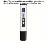 TEMU Medidor TDS Digital Probador de Agua 0-9990ppm Analizador de Calidad de Agua Potable Monitor Filtro Portátil LCD Digital TDS-M2 Pluma