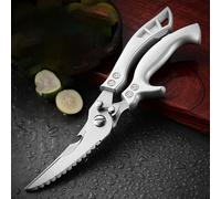 TEMU Mejoras en Tijeras de Cocina de Acero Inoxidable Resistentes, Tijeras Multiusos Afiladas para Utilidad Profesional, Tijeras para Hueso, Pollo, Carne, Pescado, Verduras y